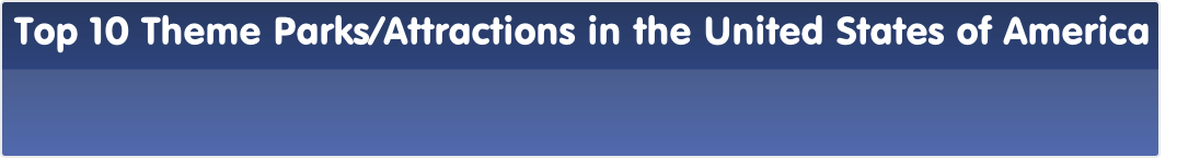 Top 10 Theme Parks/Attractions in the United States of America 